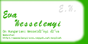 eva wesselenyi business card